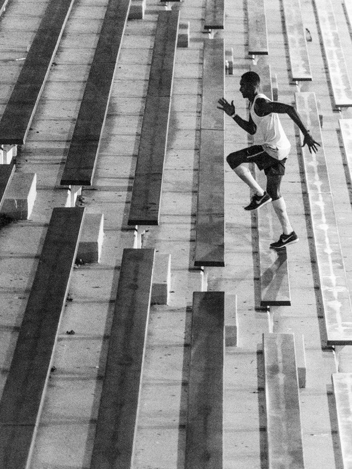 Athletic person running
